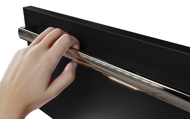 Szafka Stojąca Z Umywalką ATH 90 cm D Prawa - Czarny Mat - Uchwyty Chromowane