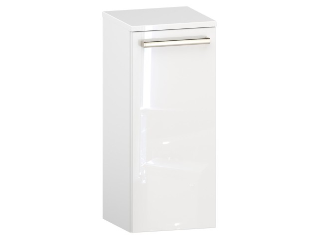 Słupek Łazienkowy ATH 30 cm DD Prawy - Biały Wysoki Połysk - Uchwyty Stal Szczotkowana