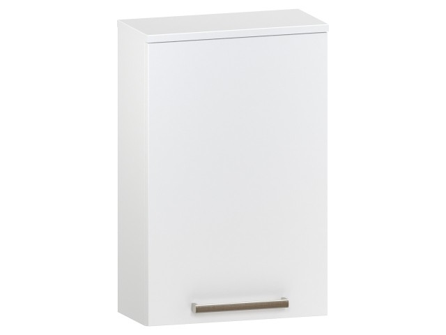 Szafka nad Pralkę ATH 45 cm D Prawa - Biały Mat - Uchwyty Stal Szczotkowana