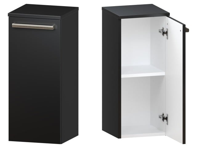 Słupek Łazienkowy ATH 30 cm DD Prawy - Czarny Mat - Uchwyty Stal Szczotkowana Słupek Łazienkowy ATH 30 cm DD Prawy - Czarny Mat - Uchwyty Stal Szczotkowana