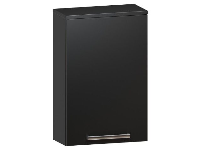 Szafka nad Pralkę ATH 45 cm D Prawa - Czarny Mat - Uchwyty Chromowane