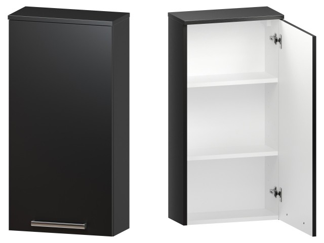 Szafka nad Pralkę ATH 45 cm D90 Prawa - Czarny Mat - Uchwyty Chromowane Szafka nad Pralkę ATH 45 cm D90 Prawa - Czarny Mat - Uchwyty Chromowane