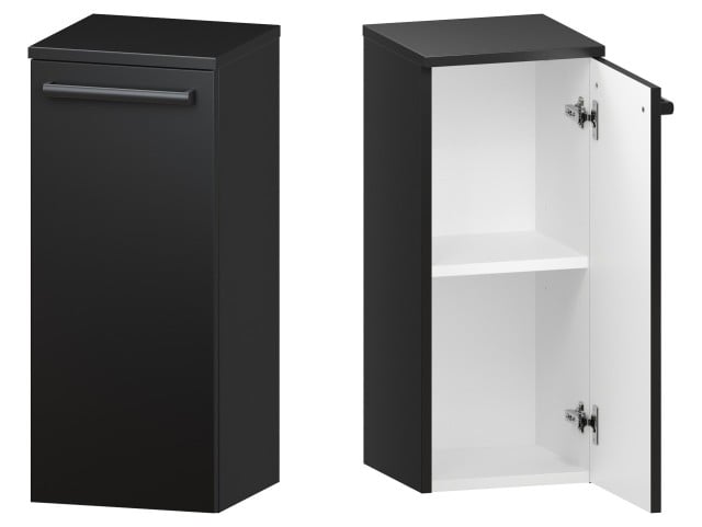 Słupek Łazienkowy ATH 30 cm DD Prawy - Czarny Mat - Uchwyty Czarne Matowe