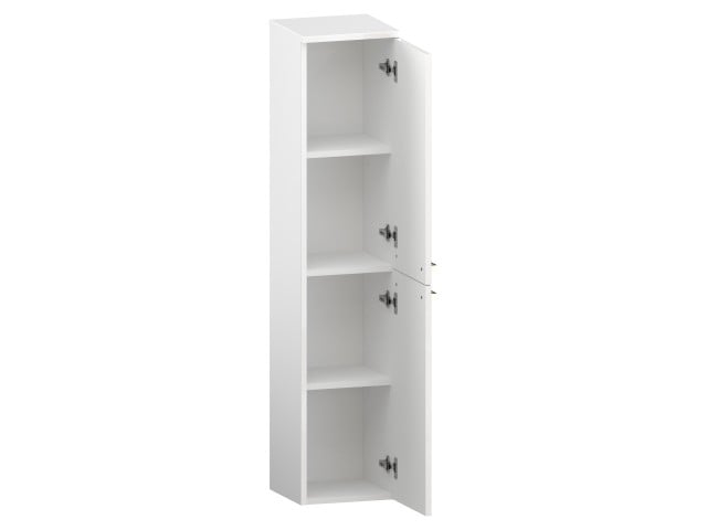 Słupek Łazienkowy ATH 30 cm 2D Prawy - Biały Wysoki Połysk - Uchwyty Stal Szczotkowana