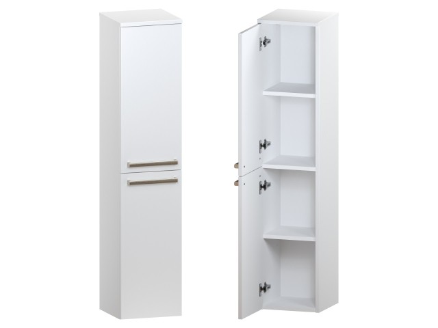 Słupek Łazienkowy ATH 30 cm 2D Lewy - Biały Mat - Uchwyty Stal Szczotkowana Słupek Łazienkowy ATH 30 cm 2D Lewy - Biały Mat - Uchwyty Stal Szczotkowana