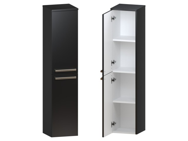 Słupek Łazienkowy ATH 30 cm 2D Lewy - Czarny Mat - Uchwyty Stal Szczotkowana Słupek Łazienkowy ATH 30 cm 2D Lewy - Czarny Mat - Uchwyty Stal Szczotkowana