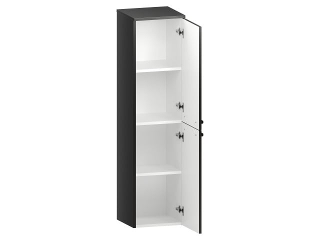 Słupek Łazienkowy ATH 35 cm 2D Prawy - Czarny Mat - Uchwyty Czarne Matowe