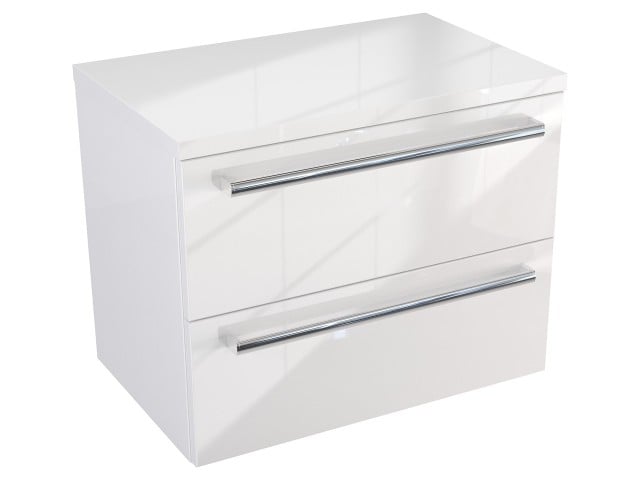 Szafka Wisząca Z Blatem ATH 60 cm - Biały Wysoki Połysk - Uchwyty Chromowane Szafka Wisząca Z Blatem ATH 60 cm - Biały Wysoki Połysk - Uchwyty Chromowane