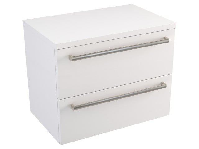 Szafka Wisząca Z Blatem ATH 60 cm - Biały Mat - Uchwyty Stal Szczotkowana