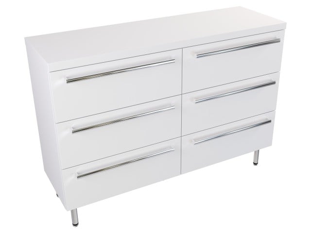 Szafka Stojąca Z Blatem ATH 120 cm DUO - Biały Mat - Uchwyty Chromowane