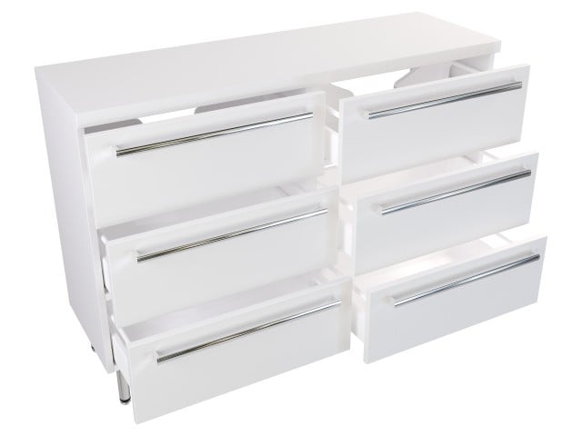 Szafka Stojąca Z Blatem ATH 120 cm DUO - Biały Mat - Uchwyty Chromowane