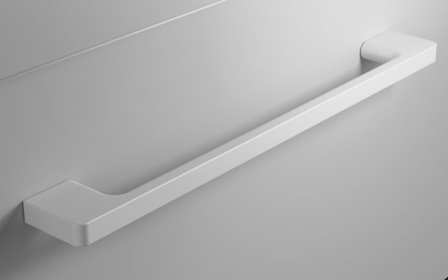 Szafka Wisząca Z Umywalką RON 120 cm DUO - Szary Mat - Uchwyty Białe Matowe