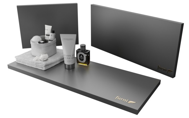 Szafka Wisząca Z Umywalką RON 120 cm DUO - Szary Mat - Uchwyty Chromowane