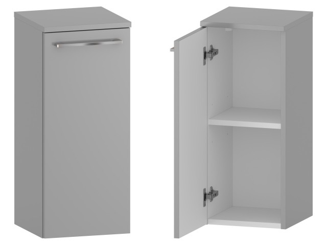 Słupek Łazienkowy RON 30 cm DD Lewy - Szary Mat - Uchwyty Chromowane Słupek Łazienkowy RON 30 cm DD Lewy - Szary Mat - Uchwyty Chromowane