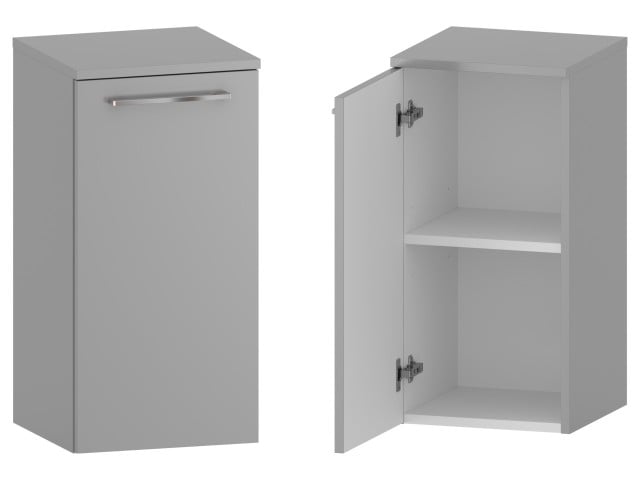 Słupek Łazienkowy RON 35 cm DD Lewy - Szary Mat - Uchwyty Chromowane Słupek Łazienkowy RON 35 cm DD Lewy - Szary Mat - Uchwyty Chromowane