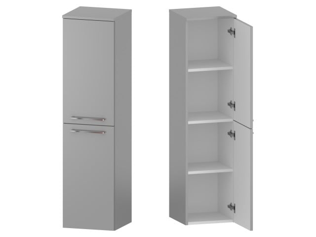 Słupek Łazienkowy RON 35 cm 2D Prawy - Szary Mat - Uchwyty Chromowane Słupek Łazienkowy RON 35 cm 2D Prawy - Szary Mat - Uchwyty Chromowane