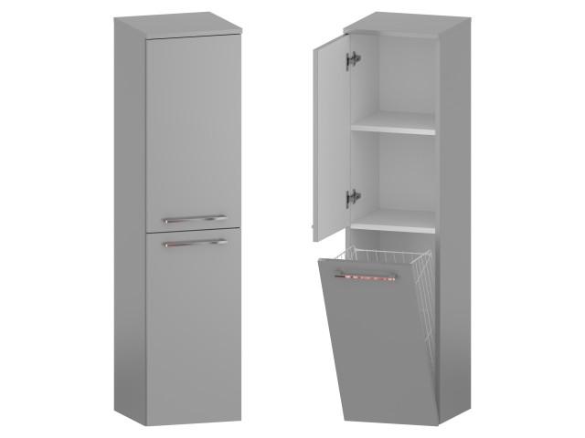 Słupek Łazienkowy RON 35 cm DK Lewy - Szary Mat - Uchwyty Chromowane Słupek Łazienkowy RON 35 cm DK Lewy - Szary Mat - Uchwyty Chromowane