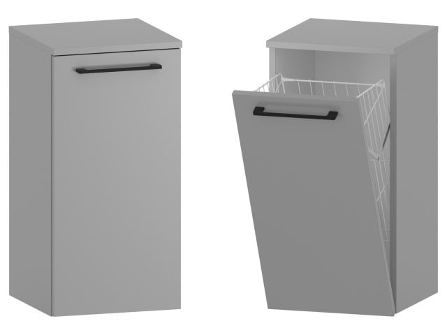 Słupek Łazienkowy RON 35 cm K - Szary Mat - Uchwyty Czarne Matowe Słupek Łazienkowy RON 35 cm K - Szary Mat - Uchwyty Czarne Matowe