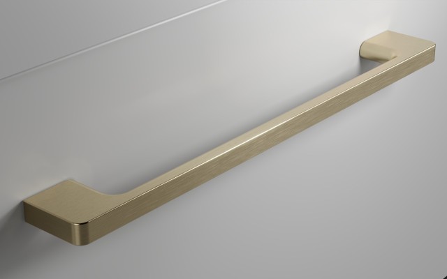 Szafka nad Pralkę RON 45 cm D90 Lewa - Szary Mat - Uchwyty Złote Szczotkowane