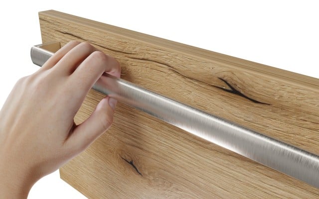 Szafka Wisząca Z Umywalką Nablatową ATHD 120 cm DUO - Dąb Evoke Coast Mat - Uchwyty Stal Szczotkowana