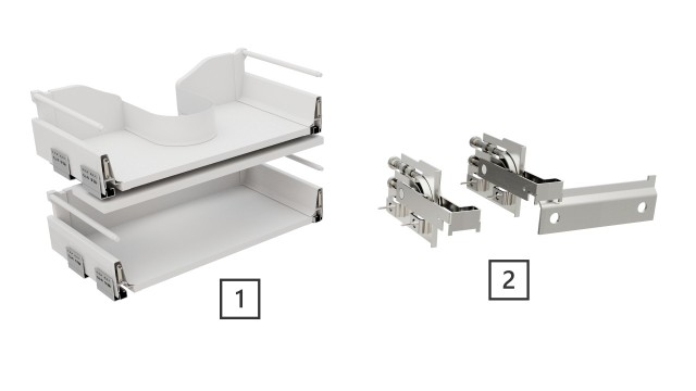 Szafka Wisząca Z Umywalką Nablatową ATHD 120 cm DUO - Dąb Evoke Coast Mat - Uchwyty Czarne Matowe