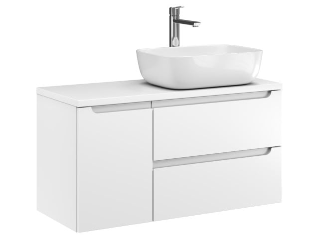 Szafka Wisząca Z Umywalką Nablatową ETH 90 cm D Prawa - Biały Mat Szafka Wisząca Z Umywalką Nablatową ETH 90 cm D Prawa - Biały Mat