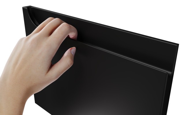 Szafka Wisząca Z Umywalką Nablatową ETH 90 cm D Lewa - Czarny Mat