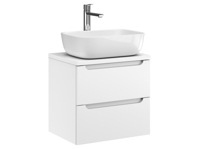 Szafka Wisząca Z Umywalką Nablatową ETH 50 cm - Biały Mat Szafka Wisząca Z Umywalką Nablatową ETH 50 cm - Biały Mat