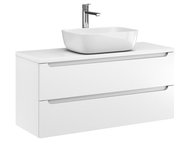 Szafka Wisząca Z Umywalką Nablatową ETH 100 cm - Biały Mat Szafka Wisząca Z Umywalką Nablatową ETH 100 cm - Biały Mat