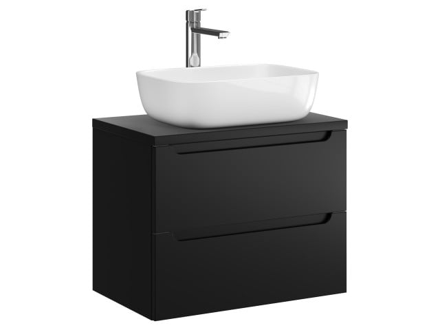 Szafka Wisząca Z Umywalką Nablatową ETH 60 cm - Czarny Mat Szafka Wisząca Z Umywalką Nablatową ETH 60 cm - Czarny Mat