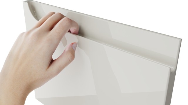 Słupek Łazienkowy ETH 35 cm 2D Lewy - Kaszmir Wysoki Połysk