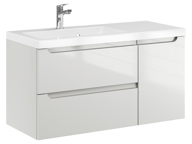 Szafka Wisząca Z Umywalką ETH 90 cm D Lewa - Kaszmir Wysoki Połysk Szafka Wisząca Z Umywalką ETH 90 cm D Lewa - Kaszmir Wysoki Połysk