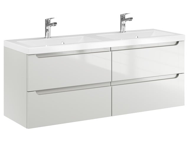 Szafka Wisząca Z Umywalką ETH 120 cm DUO - Kaszmir Wysoki Połysk Szafka Wisząca Z Umywalką ETH 120 cm DUO - Kaszmir Wysoki Połysk