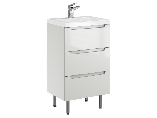 Szafka Stojąca Z Umywalką ETH 50 cm - Kaszmir Wysoki Połysk Szafka Stojąca Z Umywalką ETH 50 cm - Kaszmir Wysoki Połysk