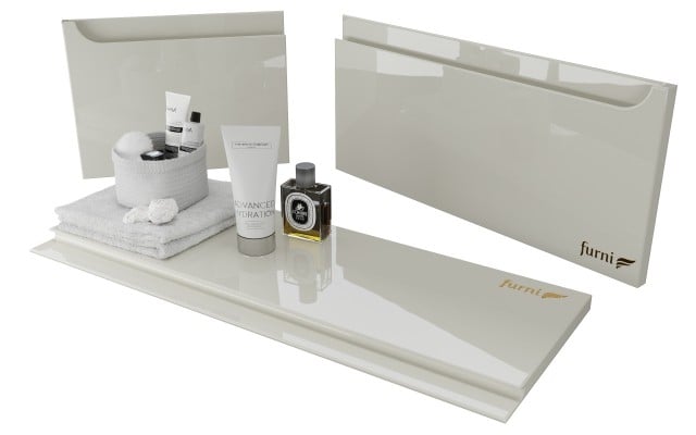 Szafka Stojąca Z Umywalką ETH 90 cm K Lewa - Kaszmir Wysoki Połysk