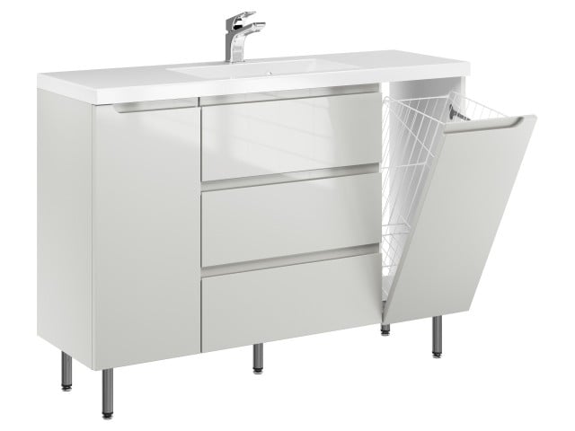 Szafka Stojąca Z Umywalką ETH 120 cm DK - Kaszmir Wysoki Połysk