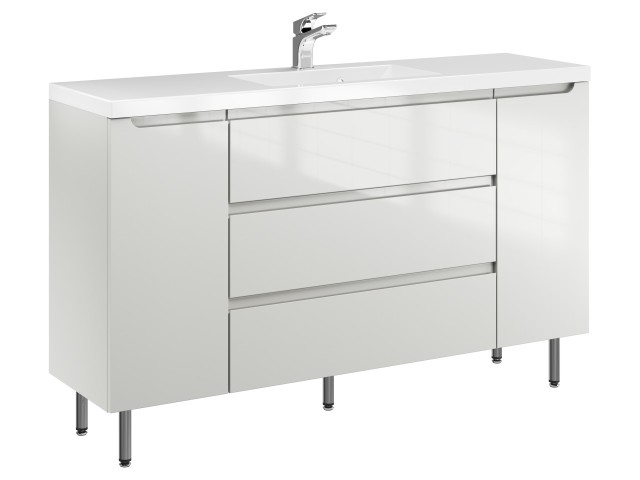 Szafka Stojąca Z Umywalką ETH 140 cm KD - Kaszmir Wysoki Połysk