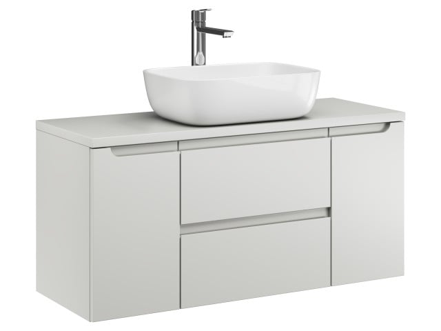 Szafka Wisząca Z Umywalką Nablatową ETH 100 cm D - Kaszmir Mat Szafka Wisząca Z Umywalką Nablatową ETH 100 cm D - Kaszmir Mat