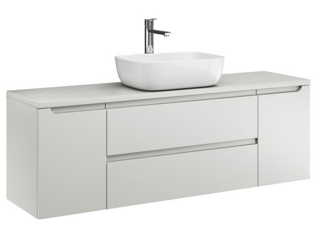 Szafka Wisząca Z Umywalką Nablatową ETH 140 cm D - Kaszmir Mat Szafka Wisząca Z Umywalką Nablatową ETH 140 cm D - Kaszmir Mat