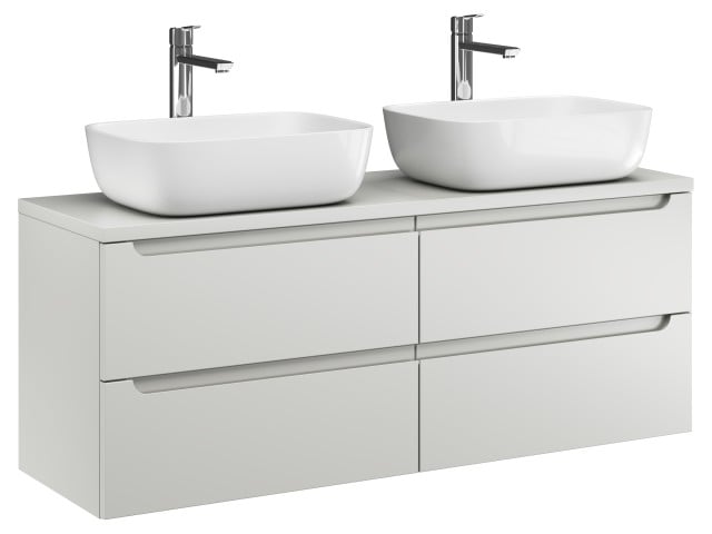 Szafka Wisząca Z Umywalką Nablatową ETH 120 cm DUO - Kaszmir Mat Szafka Wisząca Z Umywalką Nablatową ETH 120 cm DUO - Kaszmir Mat