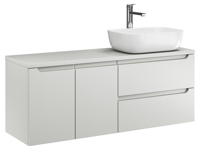 Szafka Wisząca Z Umywalką Nablatową ETH 120 cm DS Prawa - Kaszmir Mat Szafka Wisząca Z Umywalką Nablatową ETH 120 cm DS Prawa - Kaszmir Mat