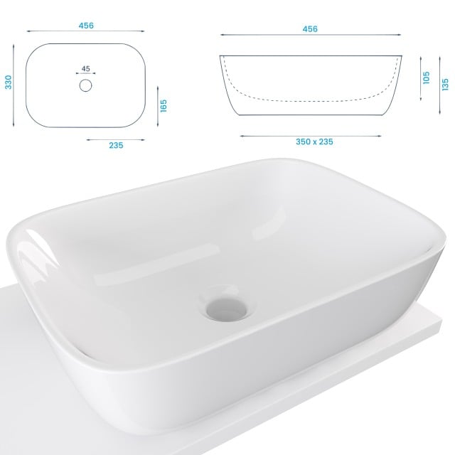 Szafka Wisząca Z Umywalką Nablatową ATH 120 cm DUO - Biały Mat - Uchwyty Chromowane