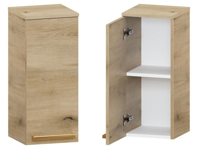 Słupek Łazienkowy ATHD 30 cm DW Lewy - Dąb Evoke Coast Mat - Uchwyty Złote Polerowane Słupek Łazienkowy ATHD 30 cm DW Lewy - Dąb Evoke Coast Mat - Uchwyty Złote Polerowane