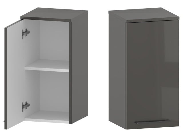 Słupek Łazienkowy RON 35 cm DW Lewy - Titan Wysoki Połysk - Uchwyty Chromowane Słupek Łazienkowy RON 35 cm DW Lewy - Titan Wysoki Połysk - Uchwyty Chromowane