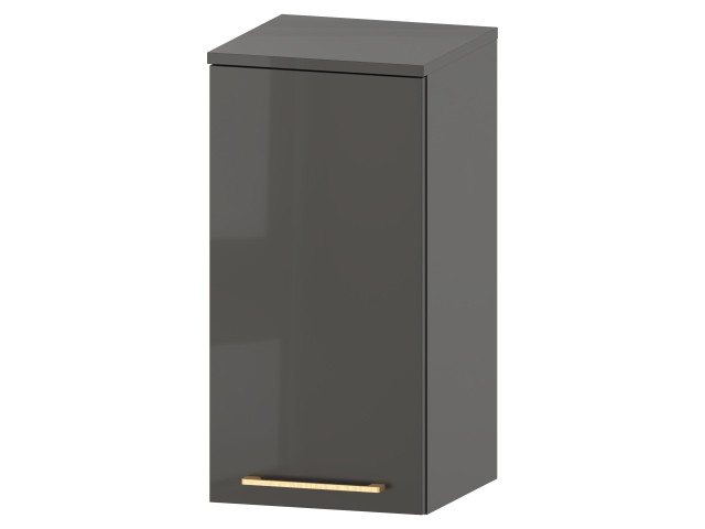 Słupek Łazienkowy RON 35 cm DW Lewy - Titan Wysoki Połysk - Uchwyty Złote Szczotkowane