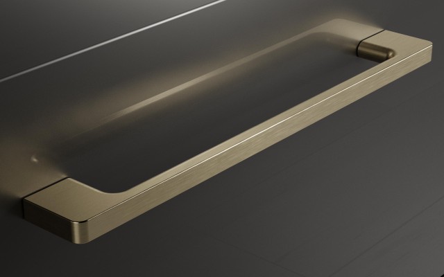 Słupek Łazienkowy RON 35 cm DW Lewy - Titan Wysoki Połysk - Uchwyty Złote Szczotkowane