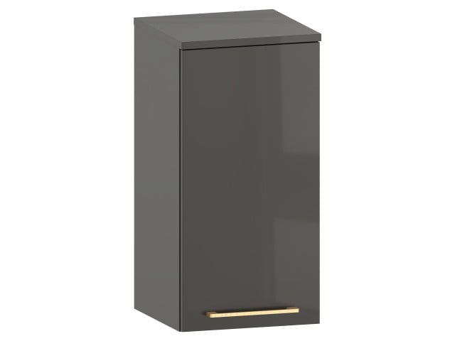 Słupek Łazienkowy RON 35 cm DW Prawy - Titan Wysoki Połysk - Uchwyty Złote Szczotkowane
