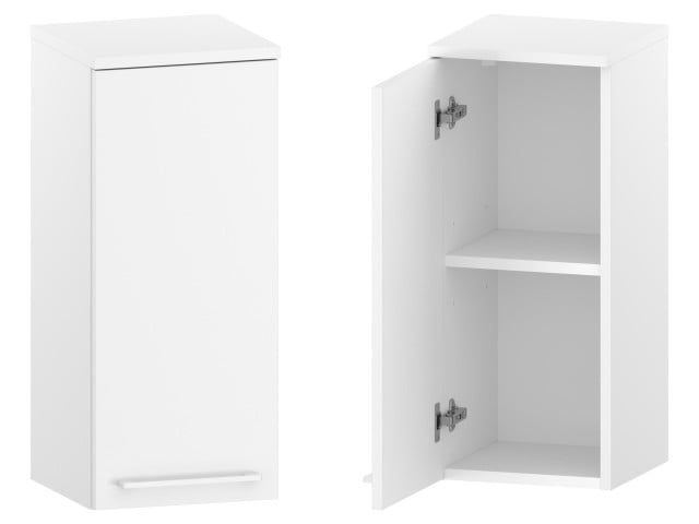 Słupek Łazienkowy RON 30 cm DW Lewy - Biały Mat - Uchwyty Białe Matowe Słupek Łazienkowy RON 30 cm DW Lewy - Biały Mat - Uchwyty Białe Matowe