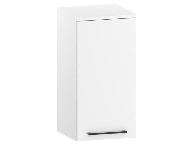 Słupek Łazienkowy RON 35 cm DW Prawy - Biały Mat - Uchwyty Czarne Matowe