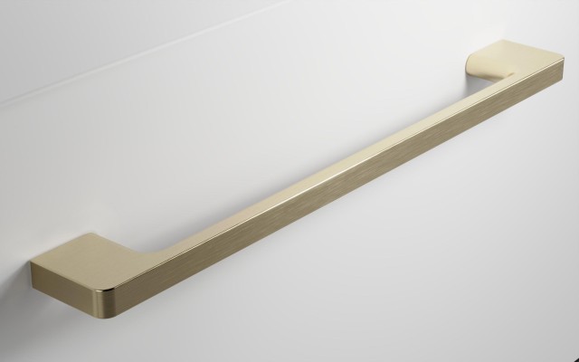 Słupek Łazienkowy RON 30 cm DW Lewy - Biały Mat - Uchwyty Złote Szczotkowane